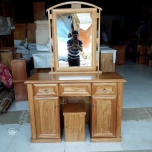 Bàn trang điểm 2 cánh gỗ hương xám