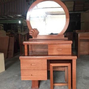 Bàn trang điểm chân cột gỗ xoan đào