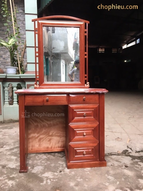 Bàn trang điểm chân cột gỗ xoan đào - Image 3