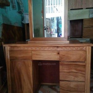 Bàn trang điểm gỗ hương xám 1m