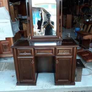 Bàn trang điểm gỗ óc chó 1m