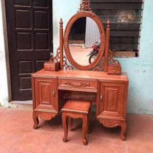 Bàn trang điểm gỗ xoan đào tcd