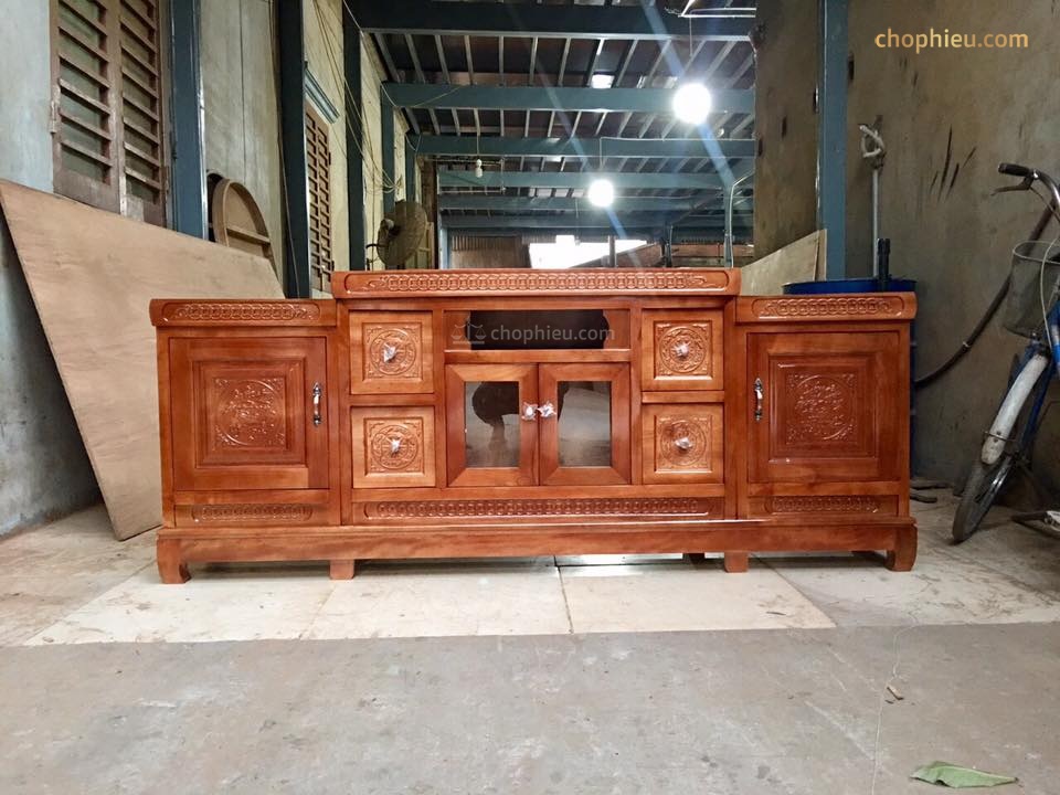 Kệ 4 ngăn kéo gỗ xoan đào