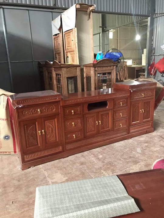 Kệ 6 ngăn kéo gỗ xoan đào - Ảnh 4