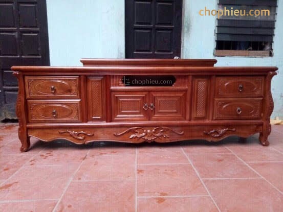 Kệ tân cổ điển cánh nhỏ gỗ xoan đào