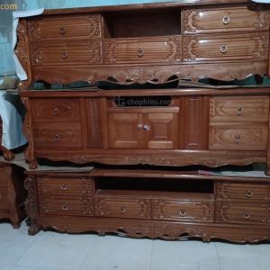 Kệ tân cổ điển gỗ xoan đào