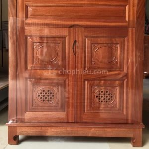 Tủ giày gỗ xoan đào cánh bục