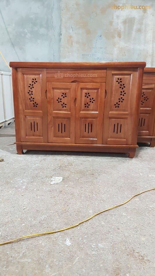 Tủ giày gỗ xoan đào cánh bục - Image 5
