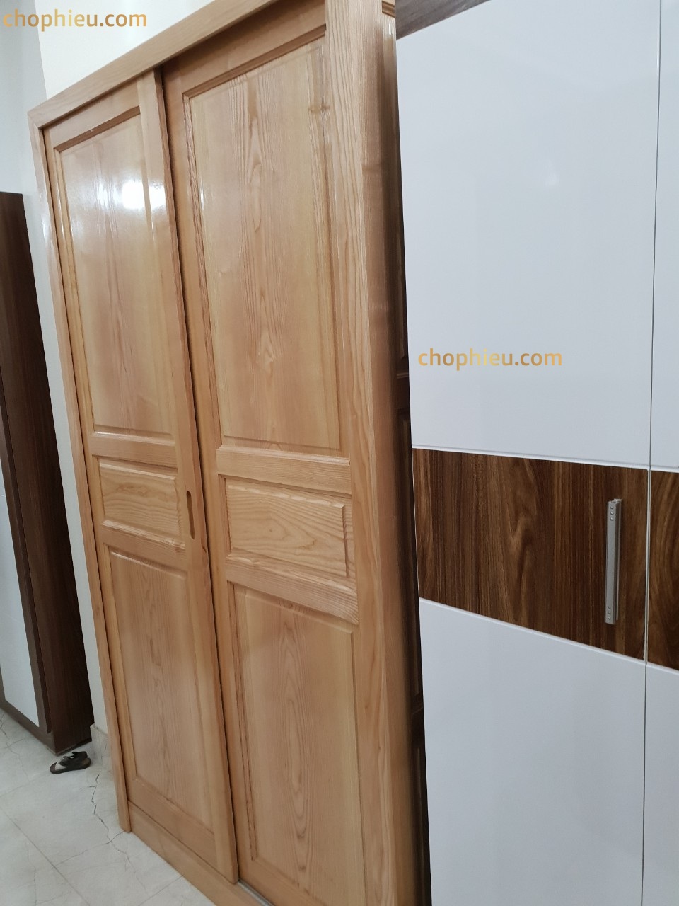 Tủ 2 cánh lùa gỗ sồi - Image 6