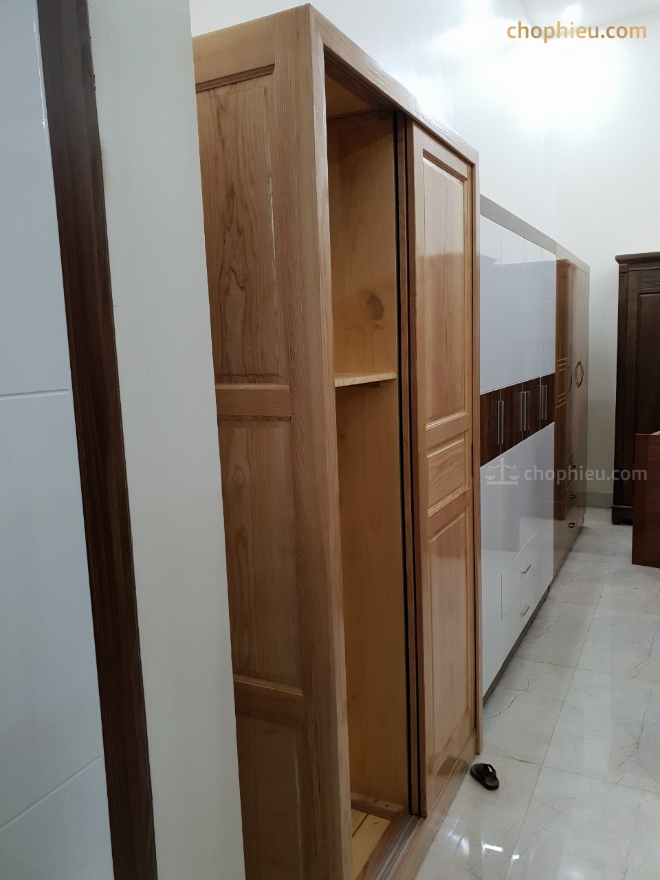 Tủ 2 cánh lùa gỗ sồi - Image 4