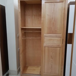 Tủ 2 cánh lùa gỗ sồi
