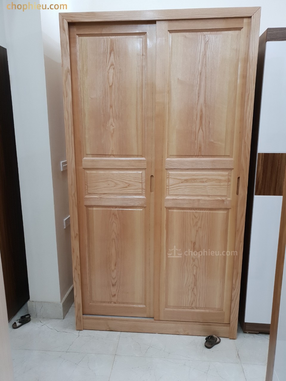 Tủ 2 cánh lùa gỗ sồi - Image 3