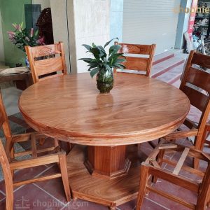 Bộ bàn ăn gỗ hương xám 6 ghế 13