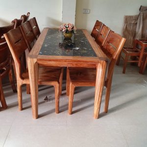 Bộ bàn ăn gỗ hương xám 6 ghế 16
