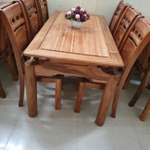 Bộ bàn ăn gỗ hương xám 6 ghế
